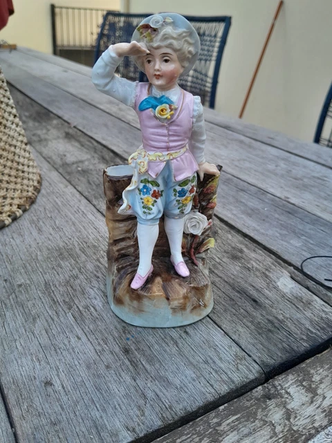 A 19ÈME GROUPE Porcelaine fine capodimonté 1.2kg22cm romantique Meissen