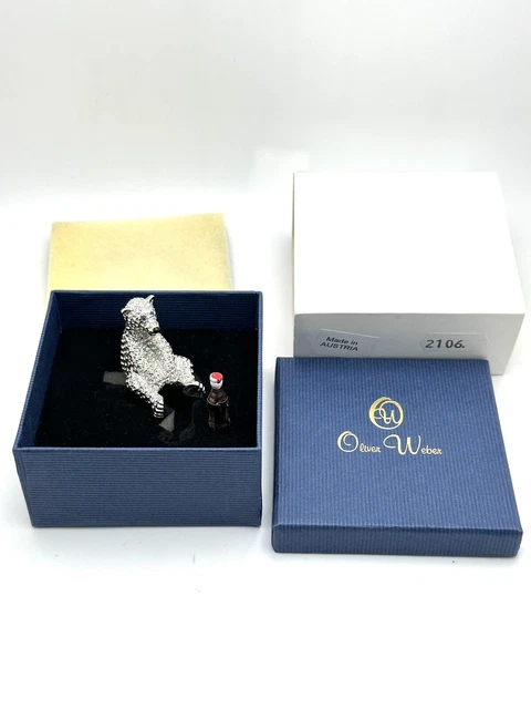 Polar Bear Figurine with swarovski Stones Crystal Made In Austria