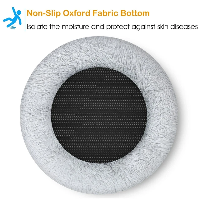 Plush Pet Dog Cat Bed Fluffy Soft Warm Calming Bed Sleeping Kennel Nest Non-Slip 2