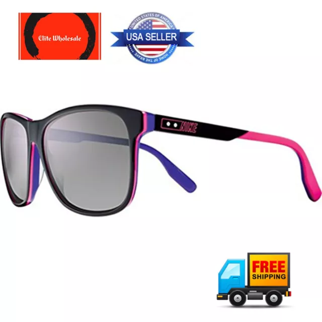 Nike MDL. 290 Sunglasses Grey with Violet Flash Lens Black/Pink/Purple MSRP $156
