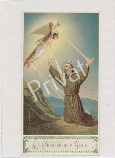 Devozionale Immagine Sacra Holy Card 18JHD Francesco Di Assisi Colorato L1.71