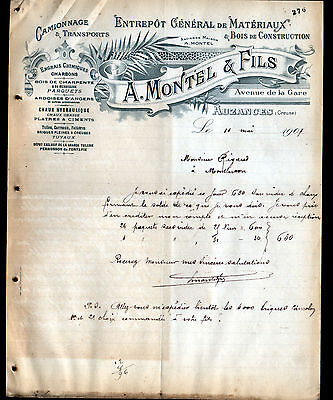 FOURS à CHAUX MATERIAUX de CONSTRUCTION "SAVARDEIX & LEGRAND" 1907 AUZANCES 23 