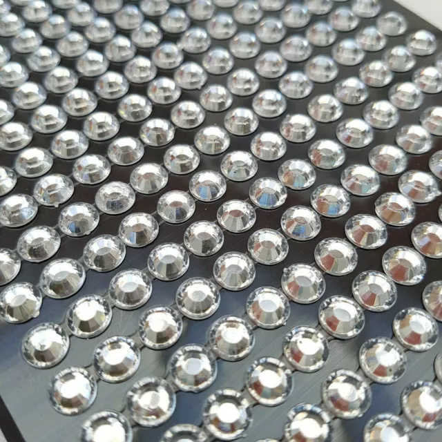 650x 5mm Rhinestone Stickers Self Adhesive Diamante Crystal Crafts Gems  Sticky