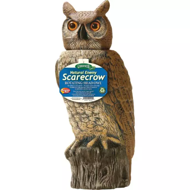 Gardeneer Natural Enemy Scarecrow 18 In. H. Rotating Head Owl Pest Deterrent