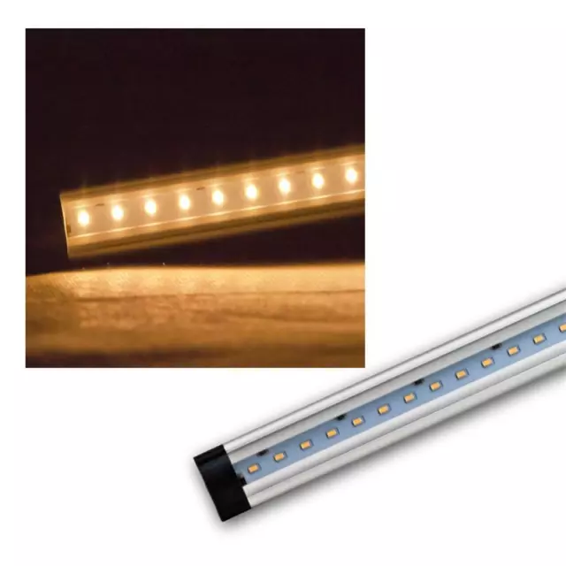 SMD LED Unterbauleuchte 30cm warmweiß 240lm, Alu Lichtleiste 12V, Leiste Leuchte 2