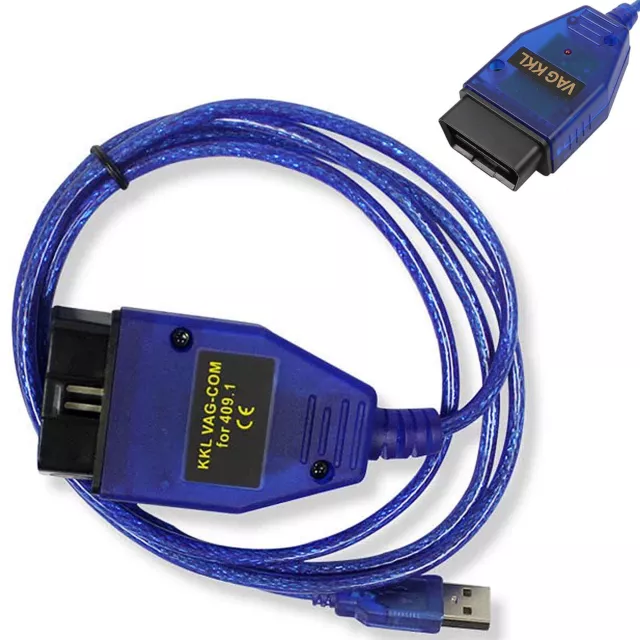 AUB-Cable For VAG-COM VCDS Scanner Tool OBD2 II KKL FTDI 409.1 VW Audi Ross  Tech