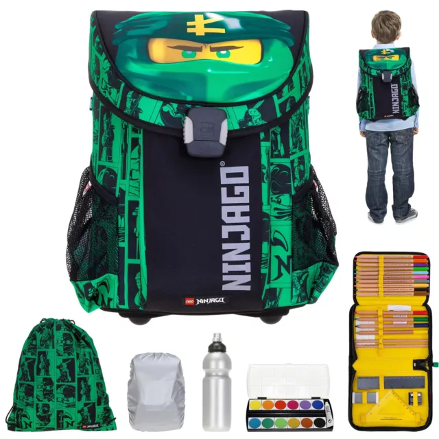 Schultasche Jungen 6T Set Lego Easy Ninjago Schulranzen Ranzen Lloyd Green + rfk