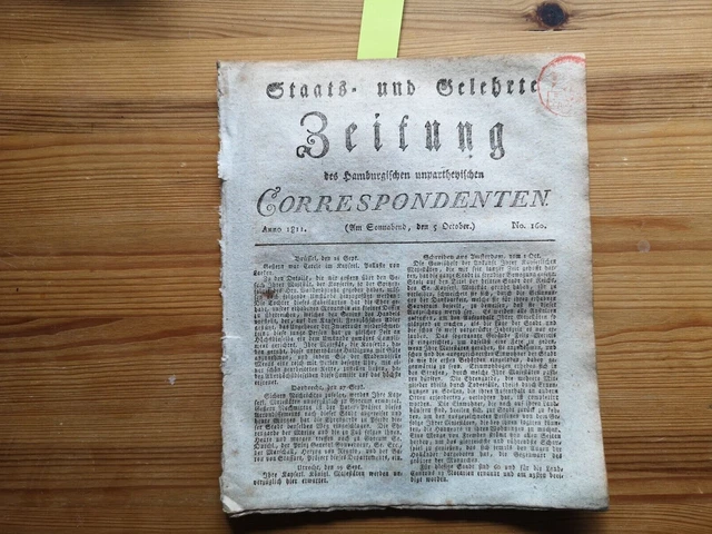 1811 Zeitung Hamburg 160 Freiburg Karlsruhe