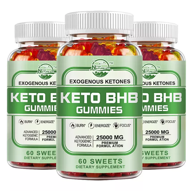 Gummibärchen. Diät, Ketose,25,000mg Keto Fettverbrenner Weight Loss 3 x 60 Gummi