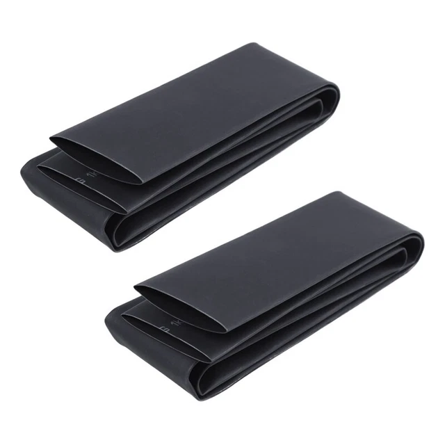 2 Pezzi 35 mm Dia 1 Metri Nero Poliolefina Termoretraibile Tubi Termorestri L6H5
