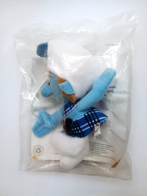 Gutsy Smurf Soft Toy Happy Meal Toy McDonald's 2011 The Smurfs