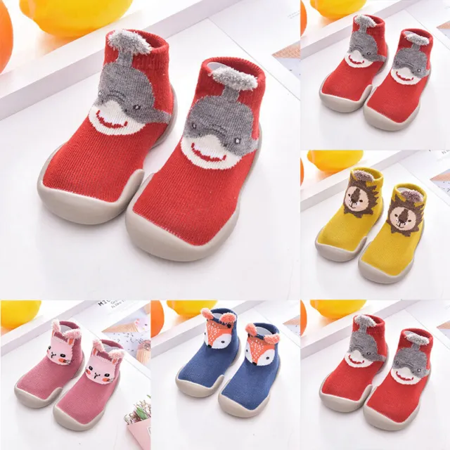 Baby Girl Boys Toddler Kids Anti-slip Slippers Socks Warm Winter Cotton Shoes