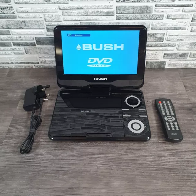 Bush DP9301 9 Zoll Tragbarer Auto Reise DVD Player mit Ladegerät & Fernbedienung