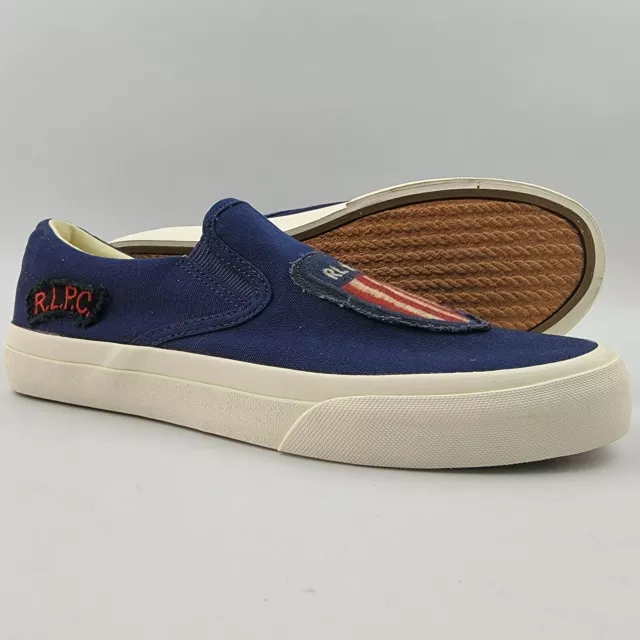 Polo Ralph Lauren RL PC Thompson Low Top Sneakers Mens 10 USA RLPC Logo Blue