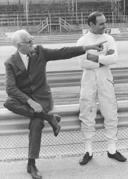 ITALIAN RACE CAR driver and businessman Enzo Ferrari Tino Brambilla