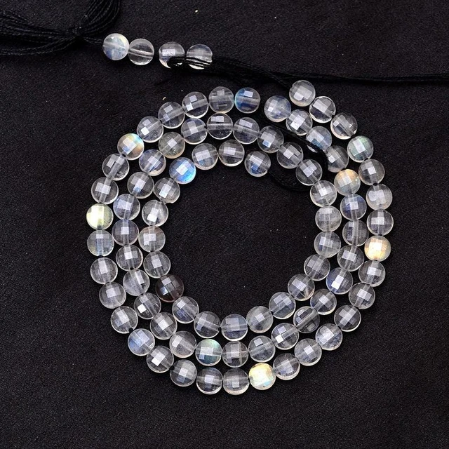 Naturel Aa Labradorite Pierre 3mm-4m Pièce Forme Checker Coupe Facettes Perles