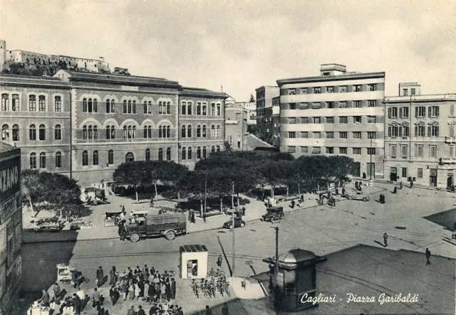 Cartolina Sardegna Cagliari Piazza Garibaldi 