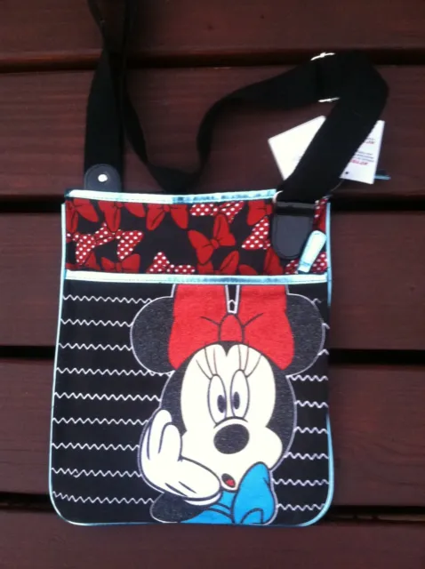 Disney's-Minnie Mouse Shoulder or Crossbody Canvas Bag-Detailed-BRAND NEW w/tags