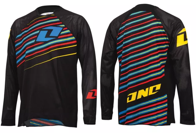 ONE INDUSTRIES VAPOR STREAKER DH BIKE BLACK JERSEY mtb motocross mx cycle shirt