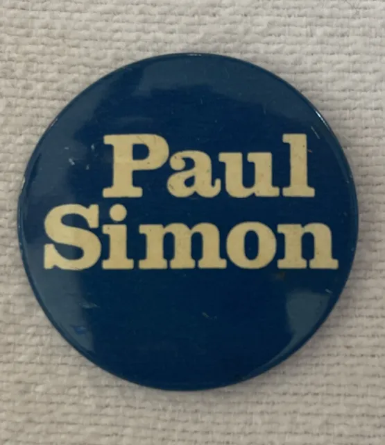 Pin Back Illinois Senate Paul Simon 1984 Senator Campaign Political Button Local