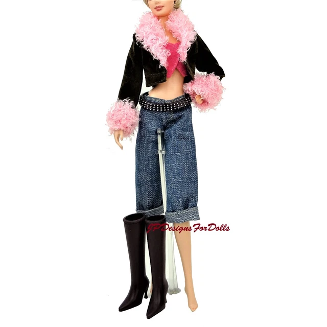 Mattel Barbie Fahion Fever Outfit et Orange Blue and Purple 2004 NRFB