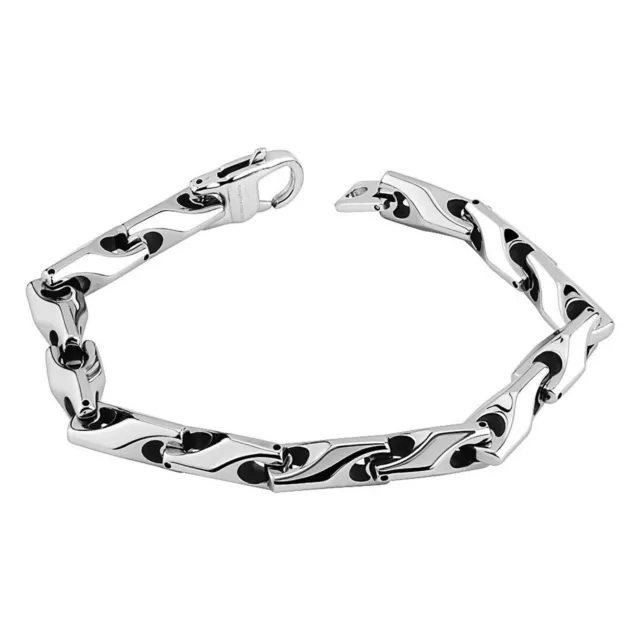 Mens Tungsten Carbide Chain Link Rocker Bracelet Cybergoth Biker Cuff Mens Tungsten Carbide Chain Link Rocker Bracelet Cybergoth Biker Cuff