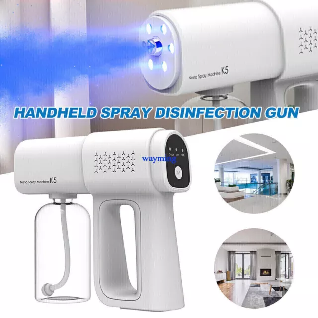 Nano Ultraviolet Sanitizer Spray Sprayer Disinfectant Fogger Machine Gun White