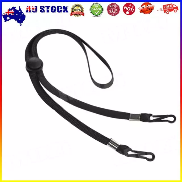 Adjustable Mask Lanyard Kids Anti-drop Mask Earmuff Rope DIY Supply (Black) #