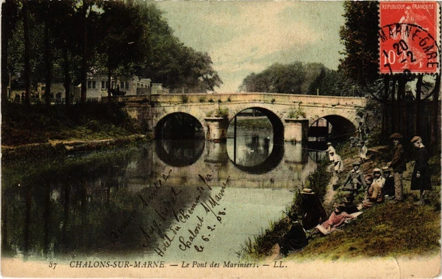 CPA CHALONS-sur-MARNE - Le Pont des Mariniers (742401)