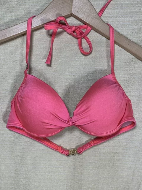 Victoria's Secret Beach Sexy Melon Wrap Halter Underwire Push-Up Bikini Top 32B