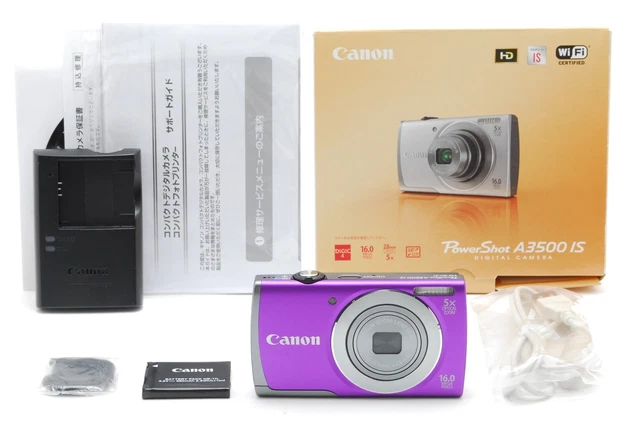 Canon PowerShot A3500 IS HD Wi-Fi パープル Canon PowerShot A3500 IS 16.0MP Digital Camera - Red for