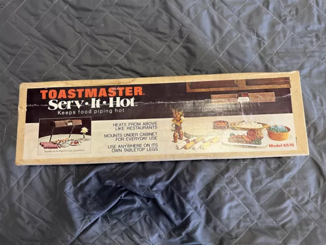 Vintage New Toastmaster Serv-It-Hot Heat Lamp Food Warmer #6570