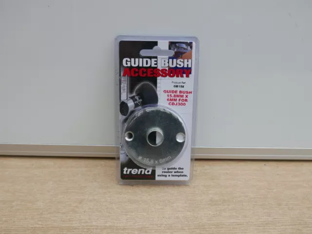 Trend Gb158 Router Guide Bush 15.8Mm X 6Mm Spigot For Cdj/300 Dovetail Jig