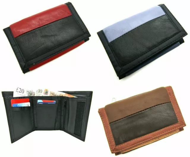 DOUBLE FOLDING LOTTERY TICKET HOLDER/WALLET VELVET AND LEATHER