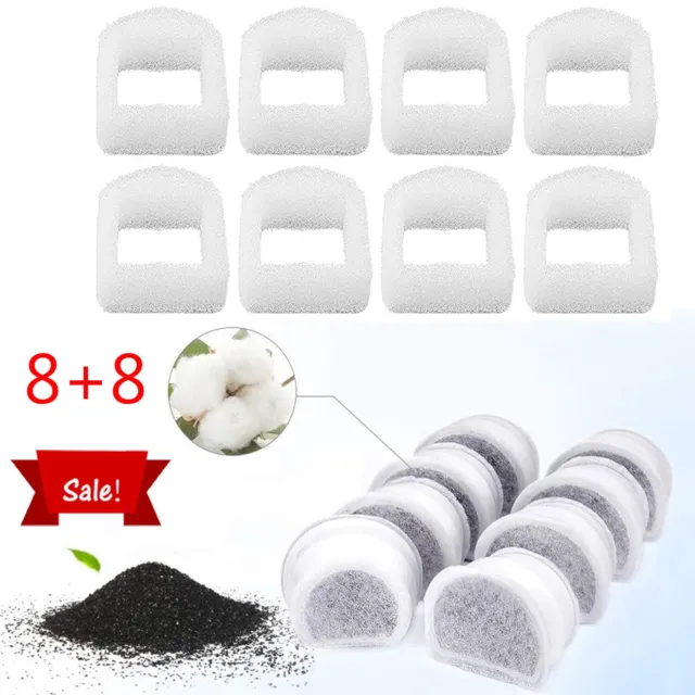 Foam filter For PetSafe Drinkwell Replacement Charcoal Filters (8+8 pack)