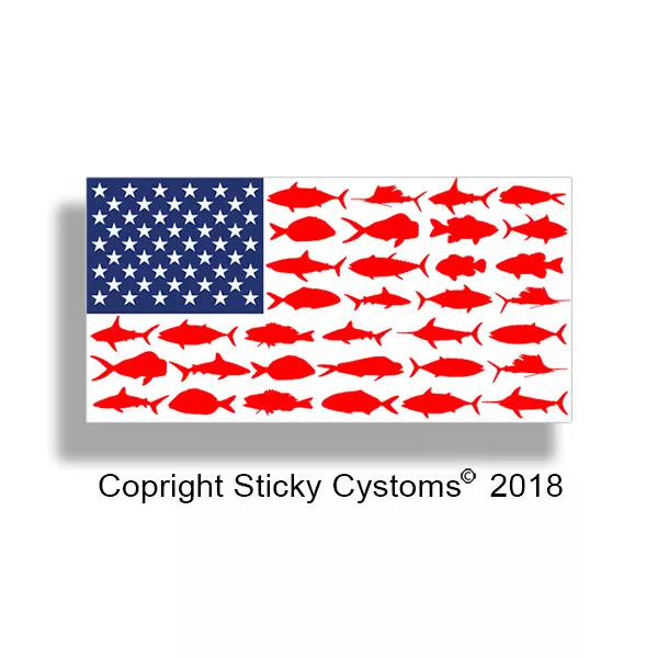 MAHI MAHI USA American Fish Flag Sticker Fishing Laptop Car Window Bumper  Decal $2.49 - PicClick