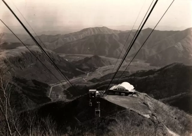 Antique Photograph Cable Car View Nikko Japan Tourist Bureau 1930's 4x6 6092