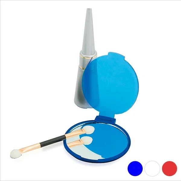 Miroir De Poche Manga Kawaii Chat Bleu - Pour Sac à Main - Dimensions 8,5x5,3cm