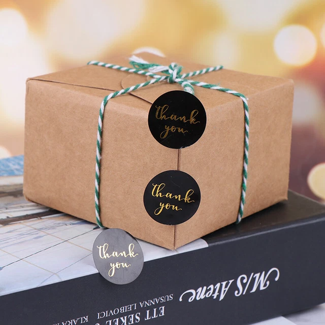 500pcs gold foil thank you sticker scrapbooking for envelope seal labels blH*LN