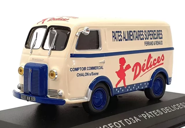 Altaya 1/43 Scale Diecast 16921J - Peugeot D3A "Pates Delices" - Cream/Blue