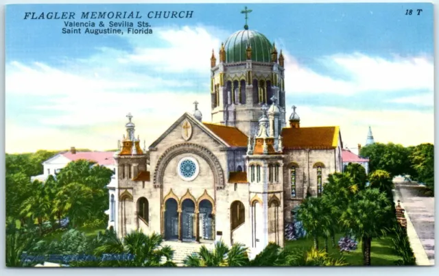 Postcard - Flagler Memorial Church - St. Augustine, Florida