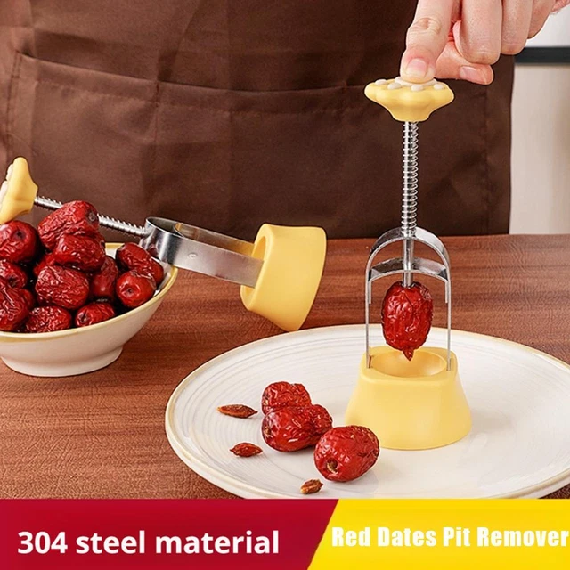 Outil d'olive pitter, dates rouges corer jujube pitter pitter olive corer en acier inoxydable core à colocat se graine push out outils de légumes outils (Orange Outil d'olive pitter, dates rouges corer jujube pitter pitter olive corer en acier inoxydable core à colocat se graine push out outils de légumes outils (Orange