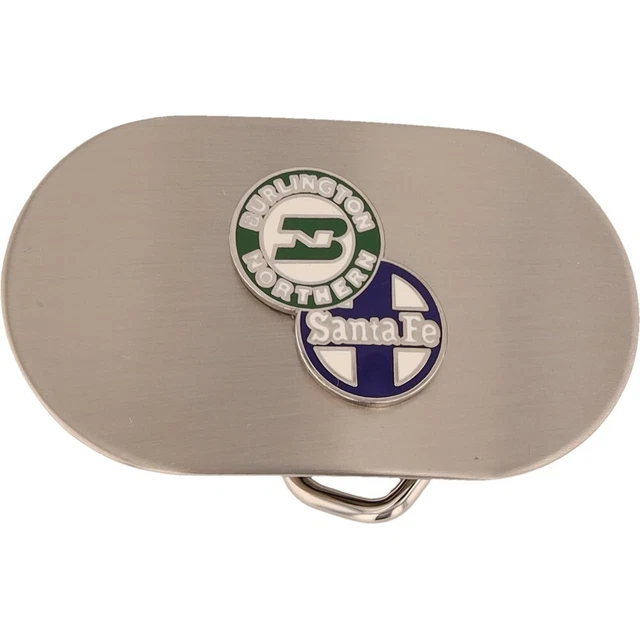 New BN BNSF Burlington Northern Santa Fe Railway Railroad NOS Vtg Belt Buckle