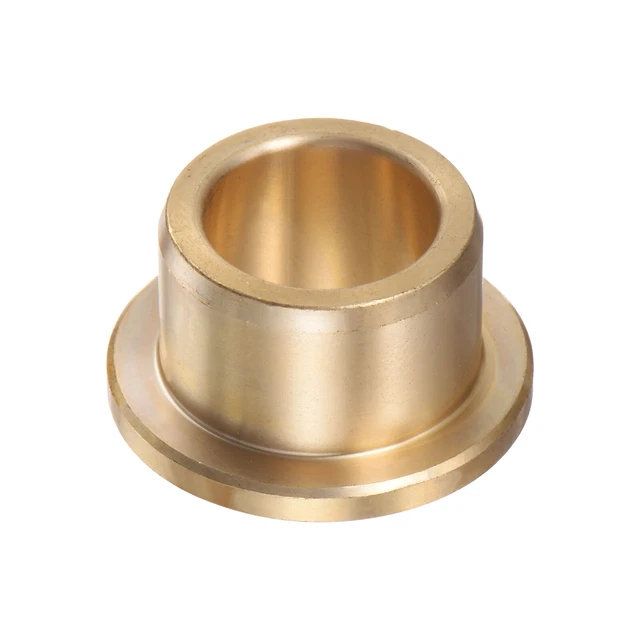 Flange Bearing Sleeve 15mm x 21mm x 15mm Bronze Self-Lubricating Bushings