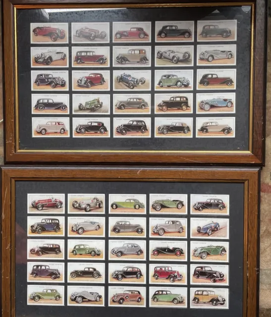 Player’s Cigarette Cards Motor Cars 1936 (Series 1) Framed Full Set (50) 1936