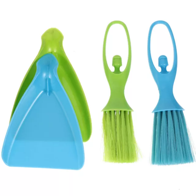 2 Sets Broom Dustpan Mini and Hamster Cleaning Tool Keyboard