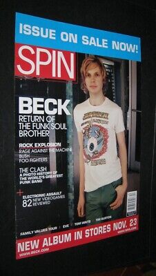 Original SPIN MAGAZINE Foo Fighters BECK The Clash BUSH RECORD STORE POSTER