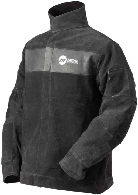 Miller 273212 Split Leather Welding Jacket Sz Small