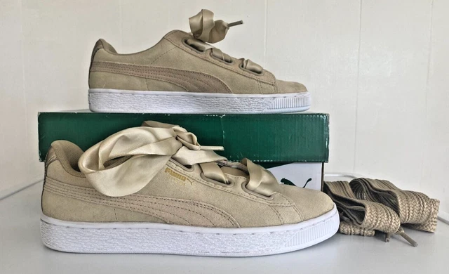 Puma suede best sale heart safari beige