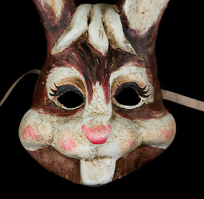 Mask from Venice Rabbit Hare IN Paper Mache Handmade Prestige Luxury 22282 V37 2